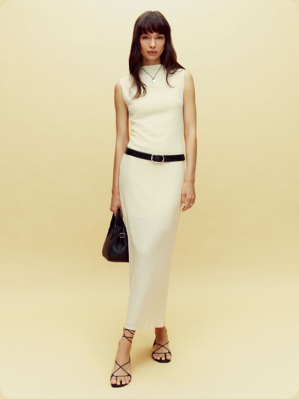 Reformation Arabella Knit Dress Ivory
